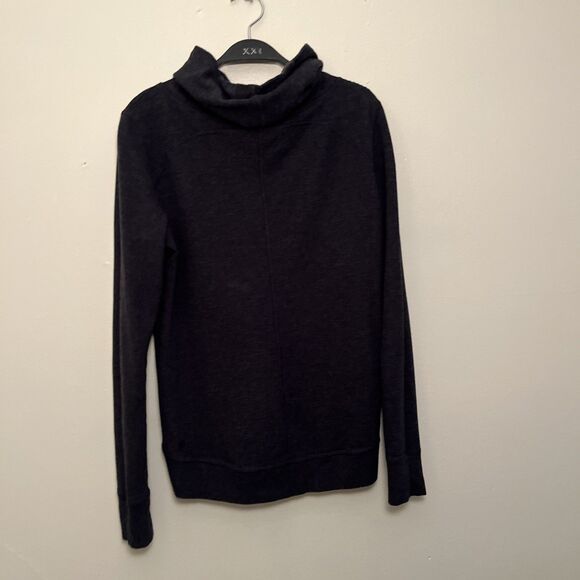 LULULEMON In A Cinch Cowlneck Reversible Pullover Sweatshirt, Gray/Black- Size 8 - Picture 9 of 9